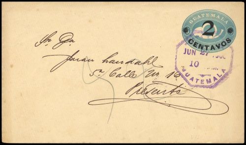 1898, Guatemala, U 13, Brief