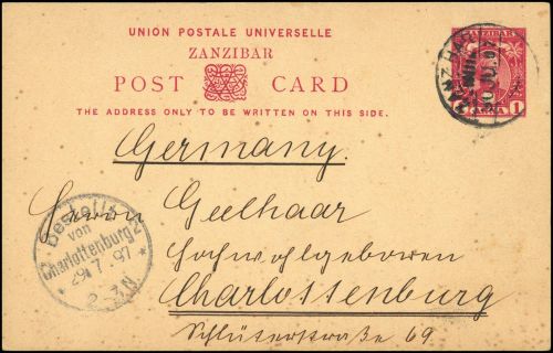 1897, Sansibar, P 6, Brief