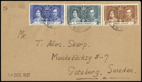 1937, Goldküste, 102-04, Brief