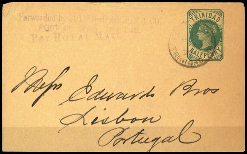 1884, Trinidad und Tobago, S 1, Brief