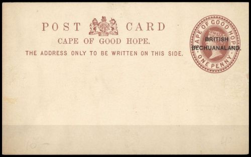 1886, Betschuanaland, P 1/I, Brief
