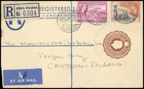 1953, Goldküste, EU 13 u.a., Brief