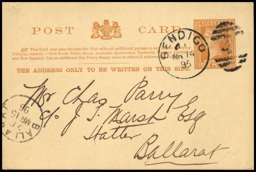 1890, Victoria, P 11 a, Brief