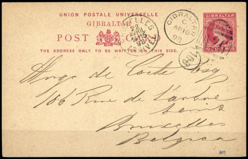1889, Gibraltar, P 16, Brief