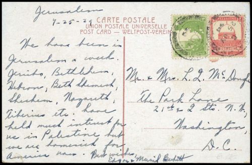 1927, Palästina, 53-54, Brief