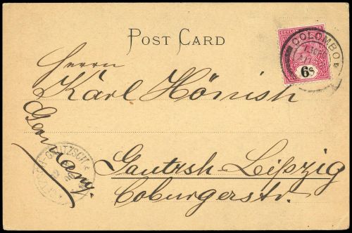 1899, Ceylon, 120, Brief