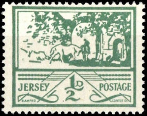 1943, Deutsche Besetzung II. WK Jersey, 3, **