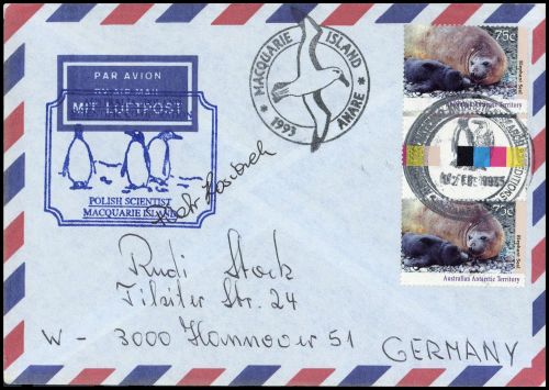 1992, Australische Gebiete in der Antarktis, 91 (2), Brief