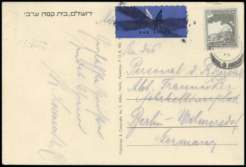 1927, Palästina, 62, Brief