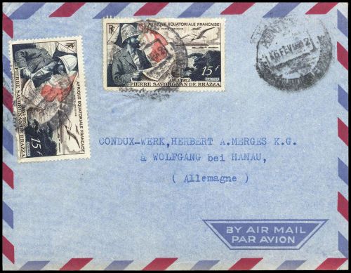 1951, Französisch Äquatorial Afrika, 287 (2), Brief