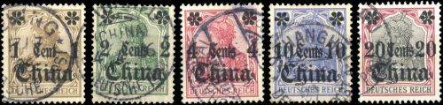 1905, Deutsche Auslandspost China, 28-32, gest.