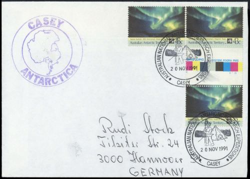 1991, Australische Gebiete in der Antarktis, 88 (3), Brief