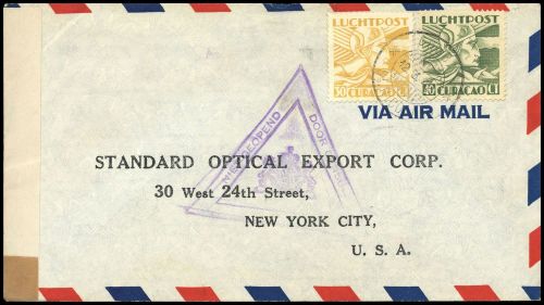 1931, Curacao, 112, 114, Brief
