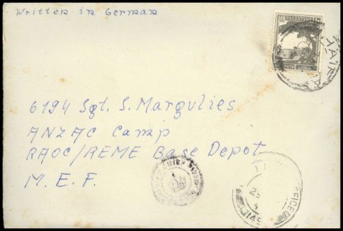 1927, Palästina, 62, Brief