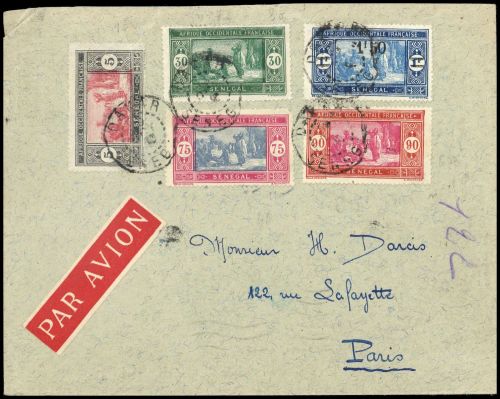 1926, Senegal, 106-08 u.a., Brief