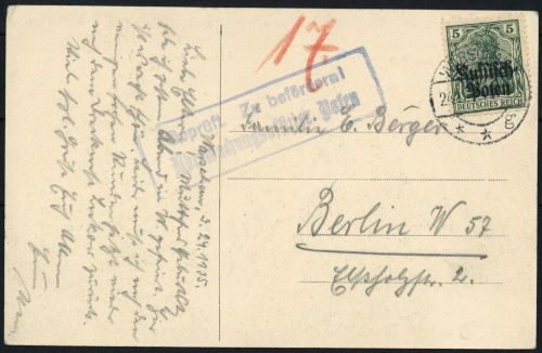 1915, Deutsche Besetzung I. WK Polen, 2, Brief