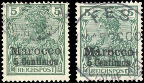 1900, Deutsche Auslandspost Marokko, 8 I+II, gest.