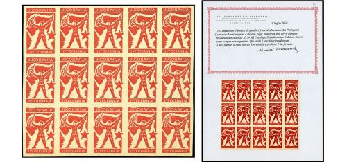 1944, Italien Besetzung II. WK Montenegro, CEI 54 (15) gelb