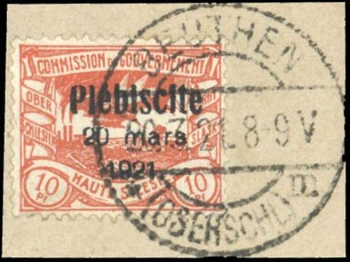 1921, Oberschlesien, 30, Briefst.