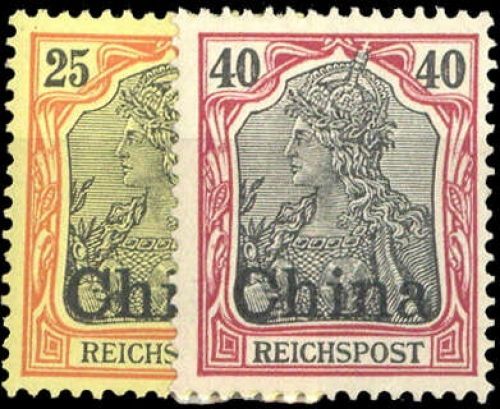 1901, Deutsche Auslandspost China, 19+21, *