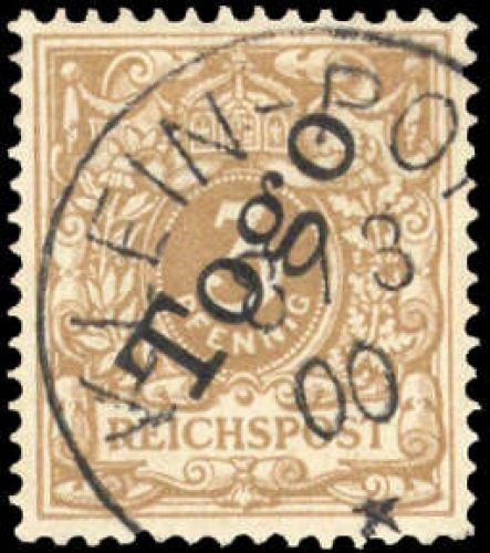 1897, Deutsche Kolonien Togo, 1 b, gest.