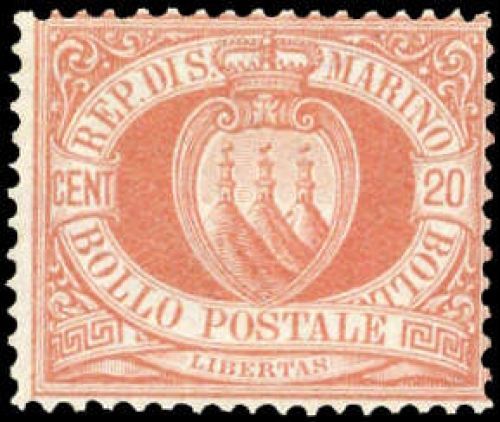 1877, San Marino, 3, (*)