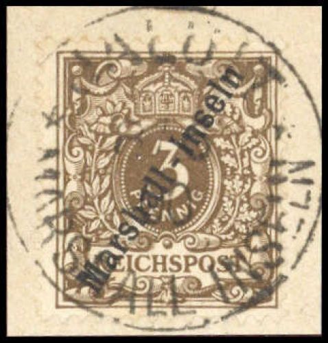 1899, Deutsche Kolonien Marshall Inseln, 7 a, Briefst.