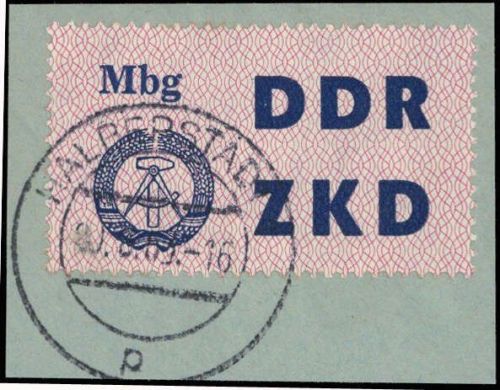 1963, DDR Verwaltungspost C Laufkontrollzettel ZKD, 10, Briefst.