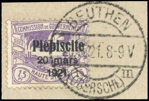 1921, Oberschlesien, 31, Briefst.