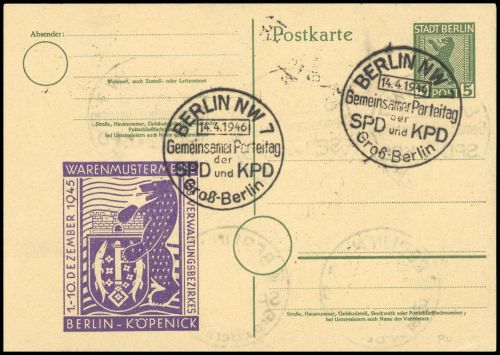 1946, SBZ Berlin Brandenburg, P 3 Z, Brief