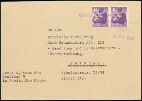 SBZ Berlin Brandenburg, 2 A (2), Brief