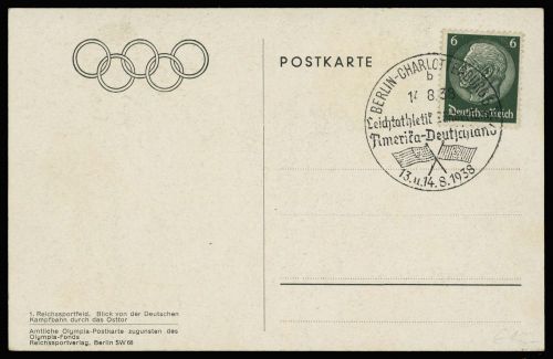 1938, Sport u. Spiel,Leichtathletik,, DR 516, Brief