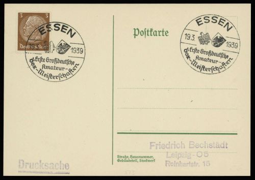 1939, Sport u. Spiel,Boxen,, DR 513, Brief