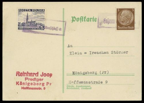 Danzig, DR 513 u.a., Brief