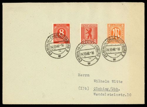 1947, SBZ Berlin Brandenburg, 3 A u.a., Brief