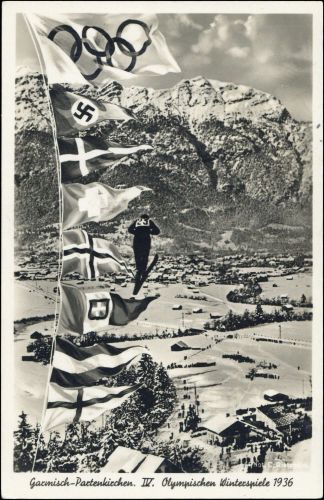 Sport u. Spiel,Olympia 1936 Garmisch,, Brief