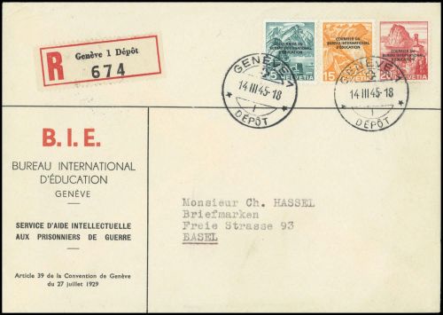 1945, Schweiz Internationale Erziehungsamt BIE, 2, 4-5, Brief