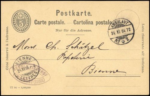 Schweiz, Brief