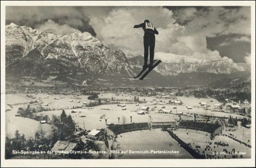 Sport u. Spiel,Olympia 1936 Garmisch,, Brief