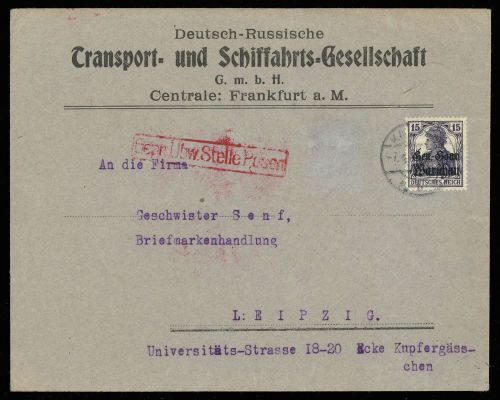 1918, Deutsche Besetzung I. WK Polen, 12, Brief