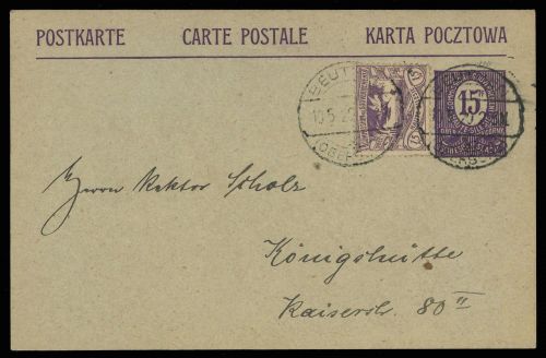 1920, Oberschlesien, P 2 u.a., Brief