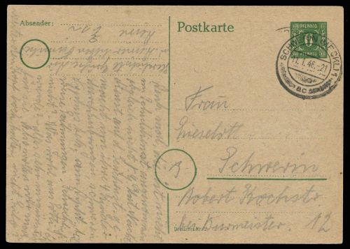 1946, SBZ Mecklenburg Vorpommern, P 5, Brief