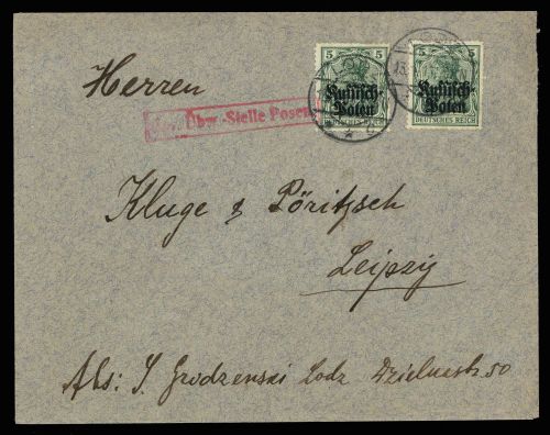1916, Deutsche Besetzung I. WK Polen, 2 (2) , Brief