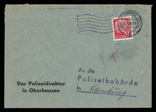 1958, Bundesrepublik Deutschland, 185 POL, Brief