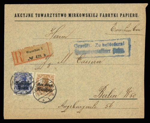 1917, Deutsche Besetzung I. WK Polen, 11, 13, Brief