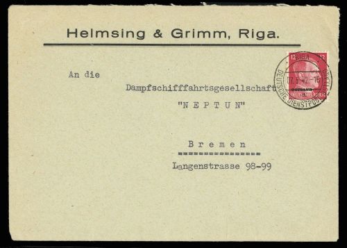 1942, Deutsche Besetzung II. WK Ostland, 8, Brief