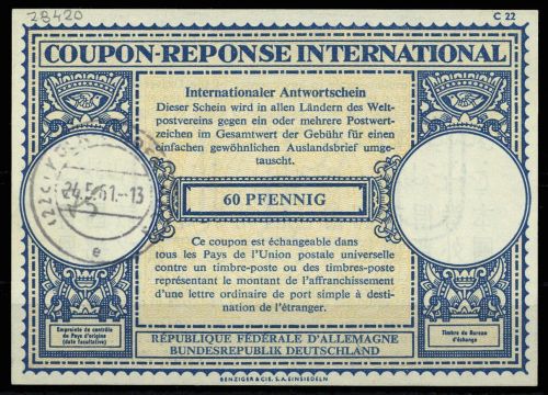1961, Bundesrepublik Deutschland, IAS 3, Brief