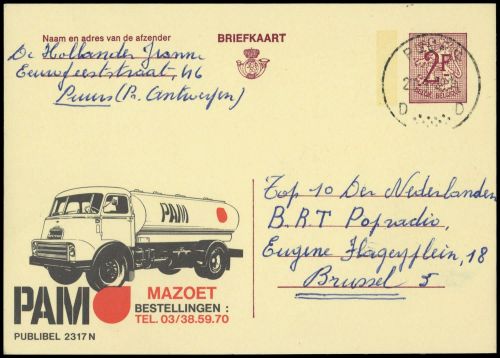 1970, Belgien, P 325 IV, Brief
