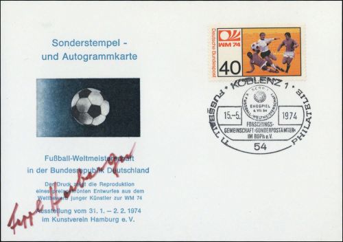 Sport u. Spiel,Fussball,Berühmte Spieler, Brief