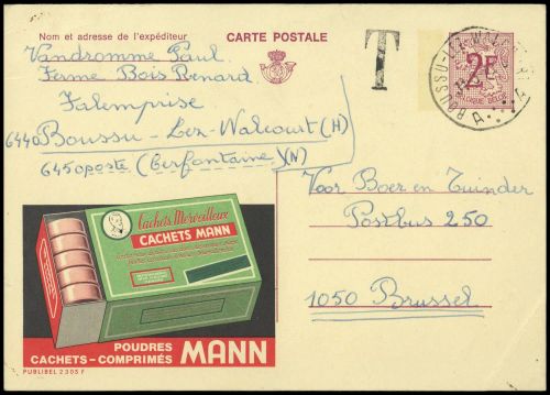 1970, Belgien, P 325 IV, Brief